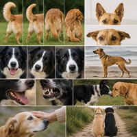 Cómo se comunican los perros mediante lenguaje corporal: posiciones de la cola, orejas, mirada, postura, boca, expresiones faciales e interacción con personas y otros perros para interpretar sus emociones y comportamiento.